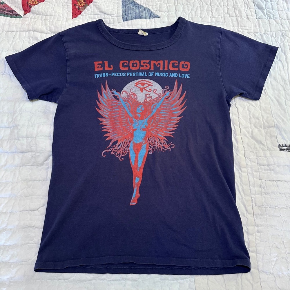 Filth Mart El Cosmico Trans-Pecos Festival T-Shirt Navy Blue 2013